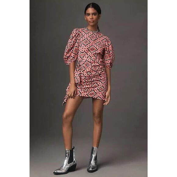 Rhode Women’s Diamond Sunset Pia Preppy Eclectic Mini Dress NWOT Sz 2 - Picture 1 of 8